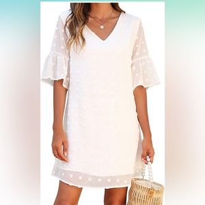 Blooming Jelly Women’s White Dress, Bridal, Rehearsal Dinner Dress